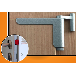 Türschließer Set - Türfalle, Türspalt, Türanlehner silber ClipClose V3